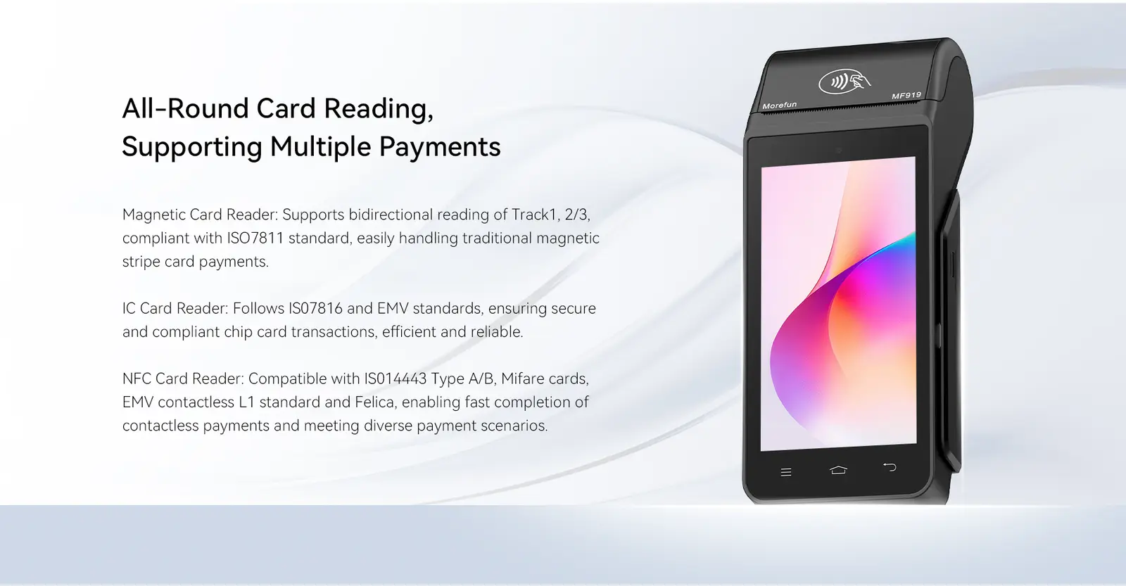 POS Android MF919, vista 2